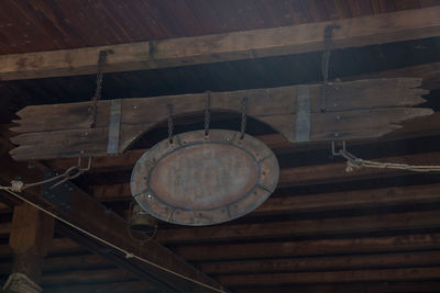 High angle view of ceiling of building