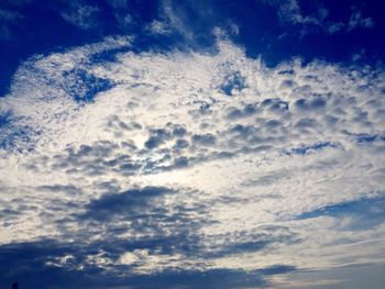 Low angle view of cloudy sky