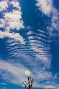 Low angle view of cloudy sky