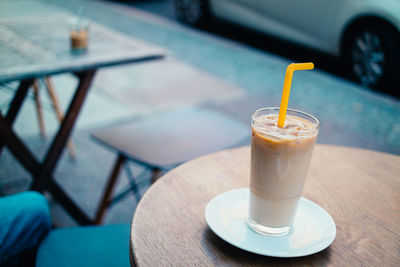 Close-up of drink on table