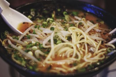 Close-up of soup in bowl