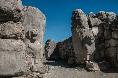 Stone structure against sky in Çorum