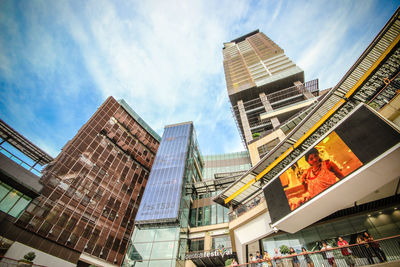 Low angle view of buildings against sky
