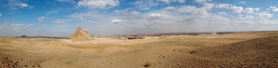 Panoramic view of desert against sky