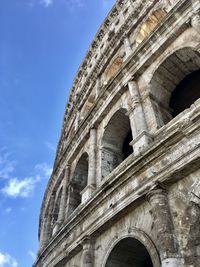 Low angle view of historical building against sky