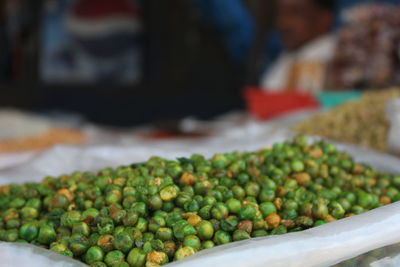 Close-up of green peas