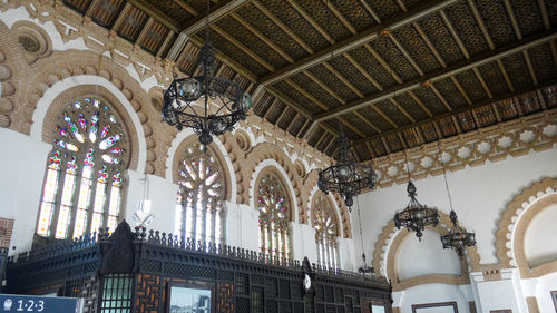 Low angle view of ceiling of building