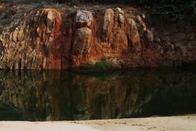 Rock formations in lake