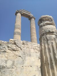 Low angle view of temple against sky