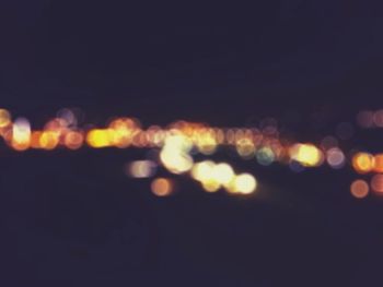 Defocused lights at night