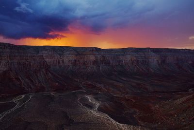 Dramatic sky over landscape