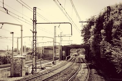 Railroad tracks against sky