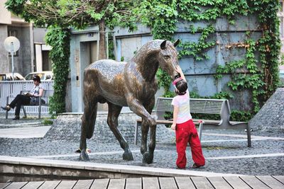 Full length of a horse