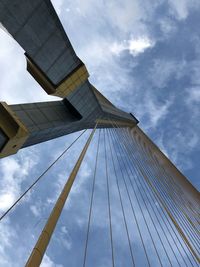 Low angle view of bridge against sky
