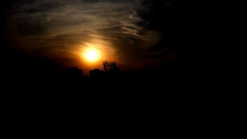 Silhouette of trees at sunset