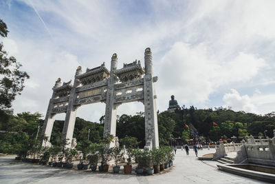 View of historical building against cloudy sky