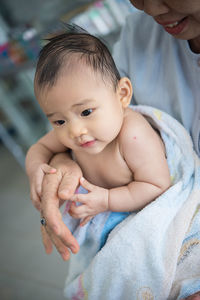 Portrait of cute baby girl