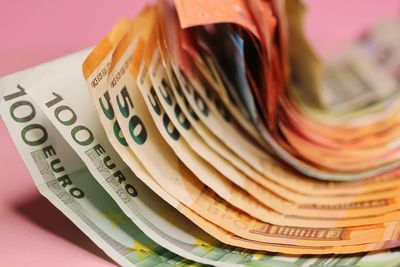 Close-up of papers on paper