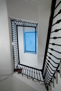 Low angle view of spiral stairs