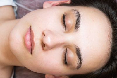 Close-up of young woman