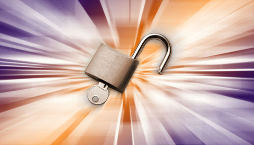 High angle view of escalator