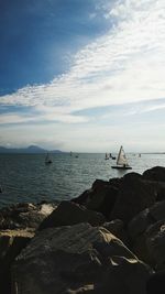 Scenic view of sea against sky