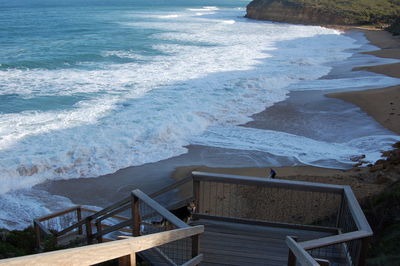 High angle view of bells beach australia 