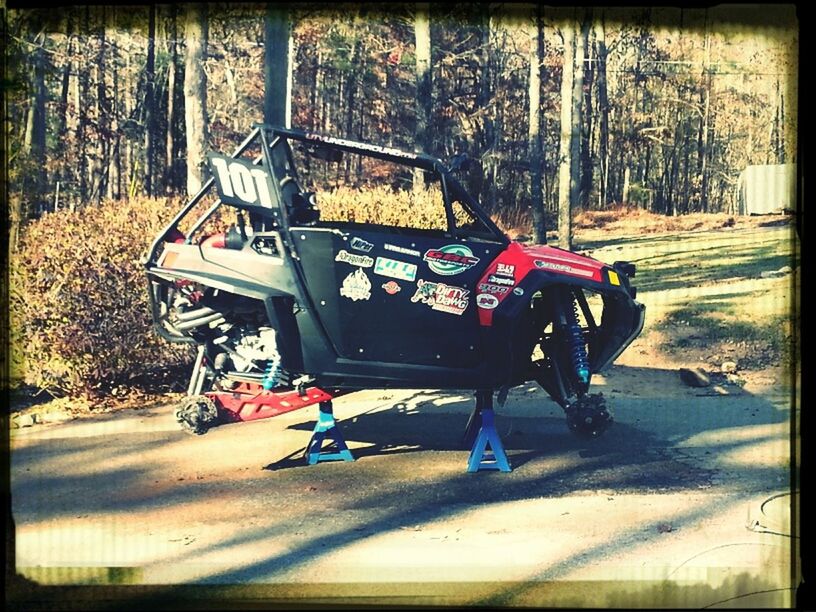 Cleaning the race car