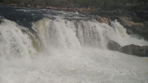 Scenic view of waterfall