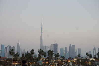 Panoramic view of city against sky