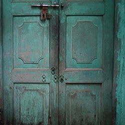 Close-up of wooden door