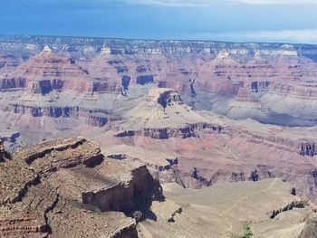 Aerial view of rock formations