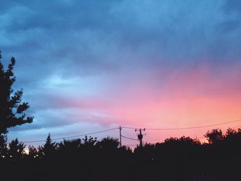 Silhouette of trees at sunset