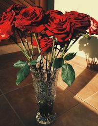 Close-up of flowers on table