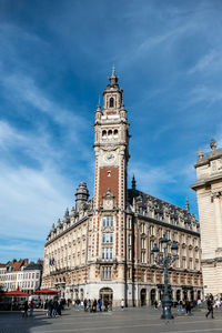 Lille, france,  the belfry of the hôtel de ville is the tallest civilian belfry in europe.