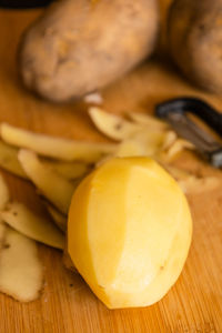 Close-up of food on table