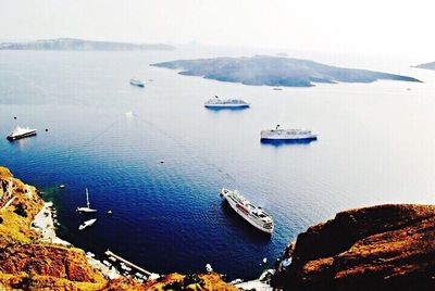 Boats in sea