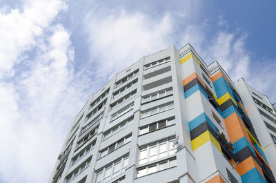 Low angle view of modern building against sky