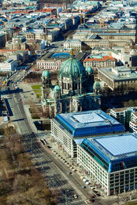 High angle view of cityscape