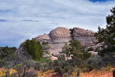 Rock formations in sunlight