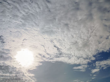 Low angle view of clouds in sky