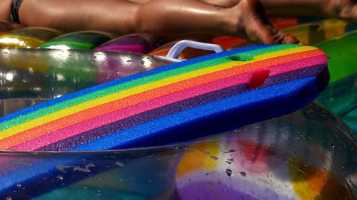 Close-up of colorful hand