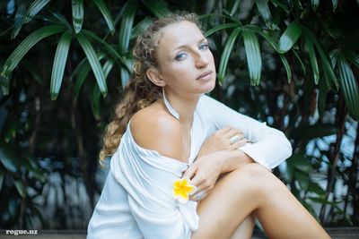 Close-up of young woman