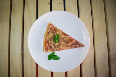 High angle view of meal served in plate