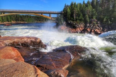 View of bridge over river