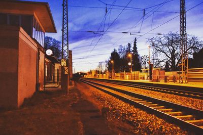 Railroad tracks against sky