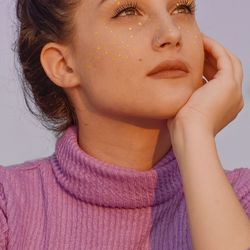 Close-up portrait of a woman
