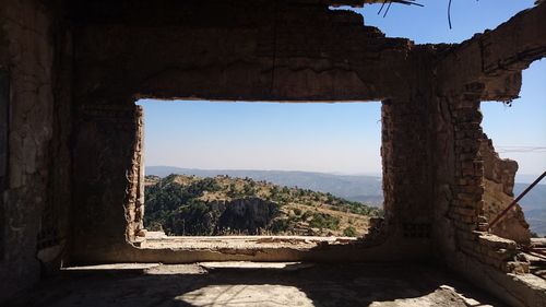 View of old ruin against sky