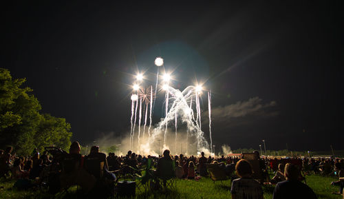 People enjoying at night