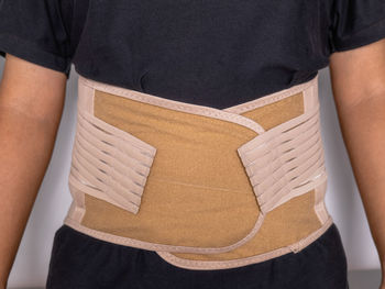 Corset back support as directed by your doctor to help keep your muscles from overworked 
